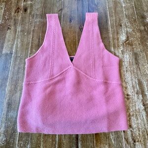 NWT - Banana Republic Pink/Peach Sleeveless Knit Ribbed Tank Top
